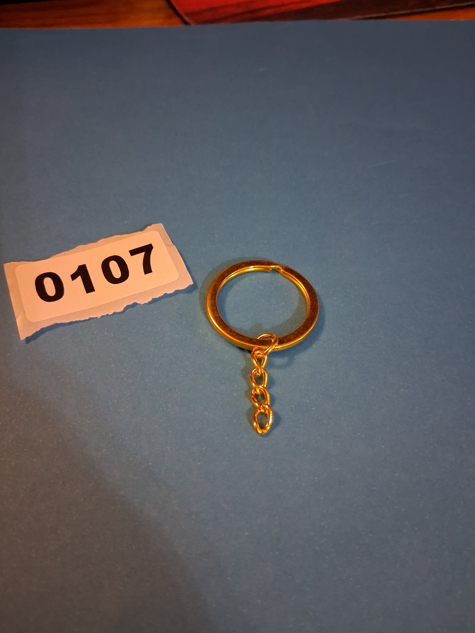 Addon — 107A Gold Key Ring with Chain